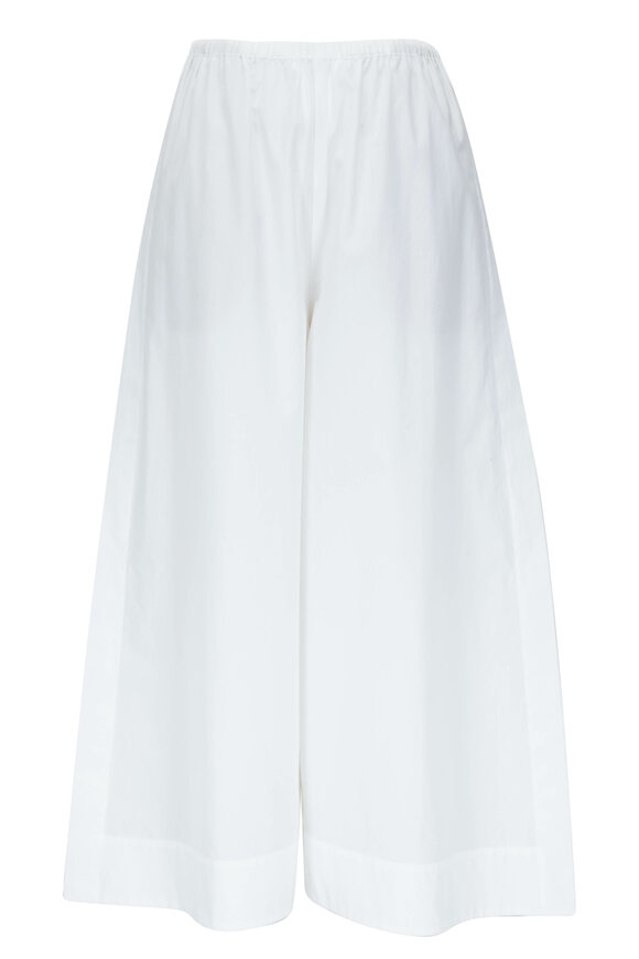 Vince - White Side Slit Cotton Culottes