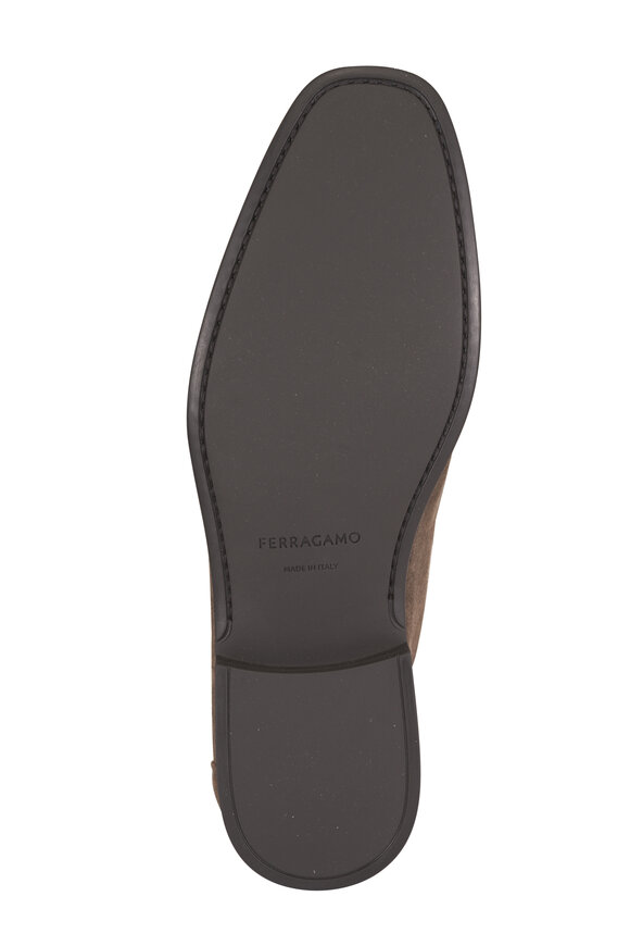 Ferragamo Grandioso 2 Gray Suede Loafer - view 4