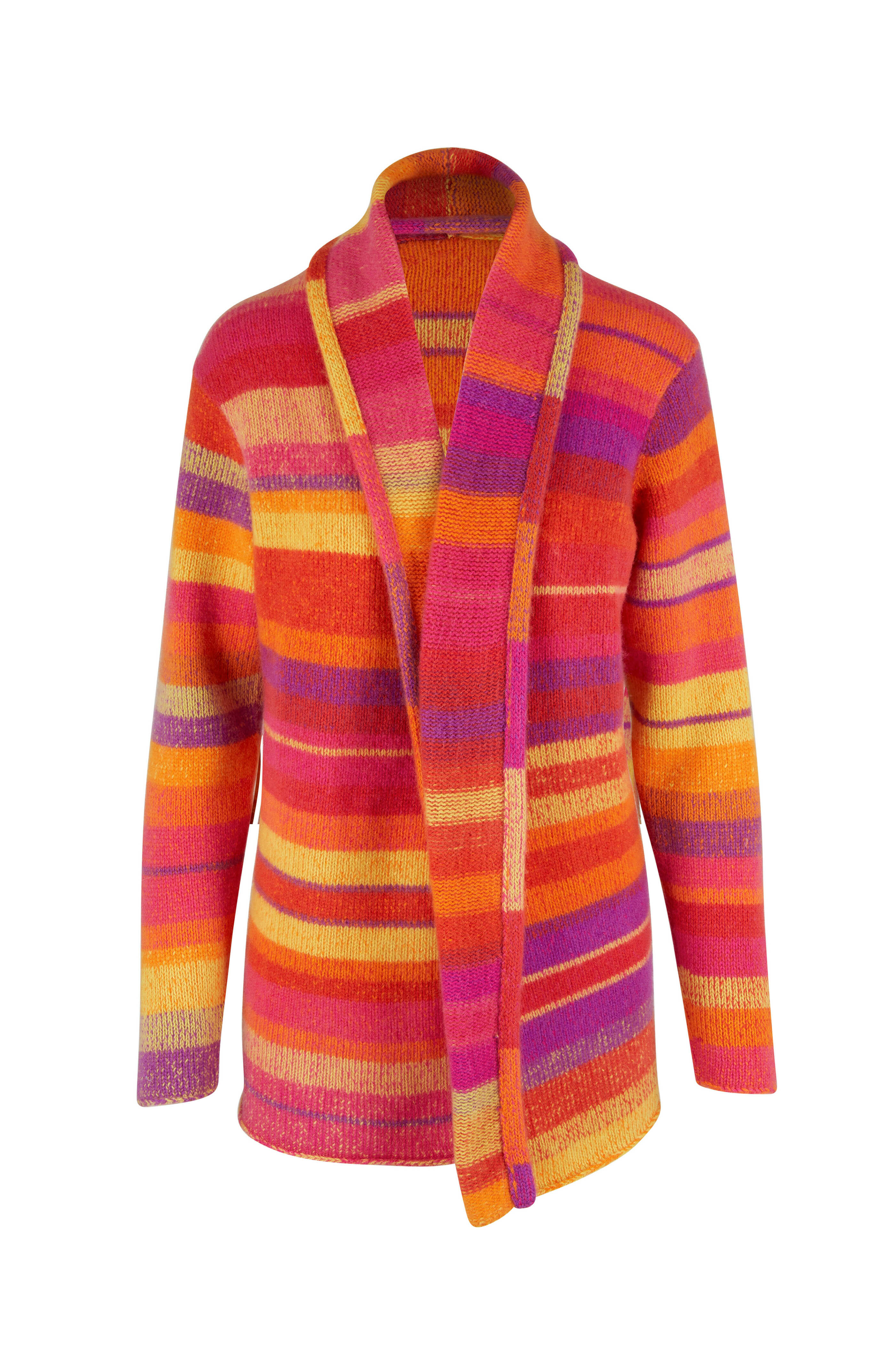 The Elder Statesman - Italy Mandarian Stripe Cashmere Smoking Jacket