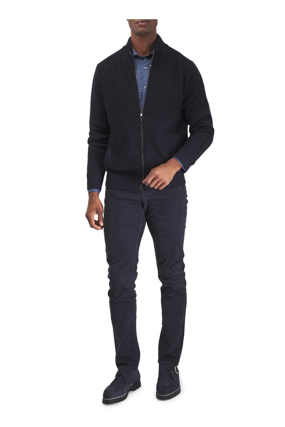 Bontoni Visonario Dark Navy Textured Suede Boot - view 3