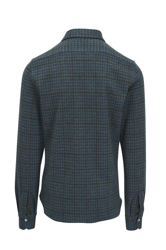 Kiton - Brown Check Wool Overshirt 