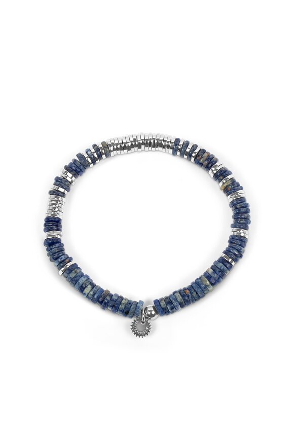 Tateossian - Sodalite Classic Disc Stretch Bracelet