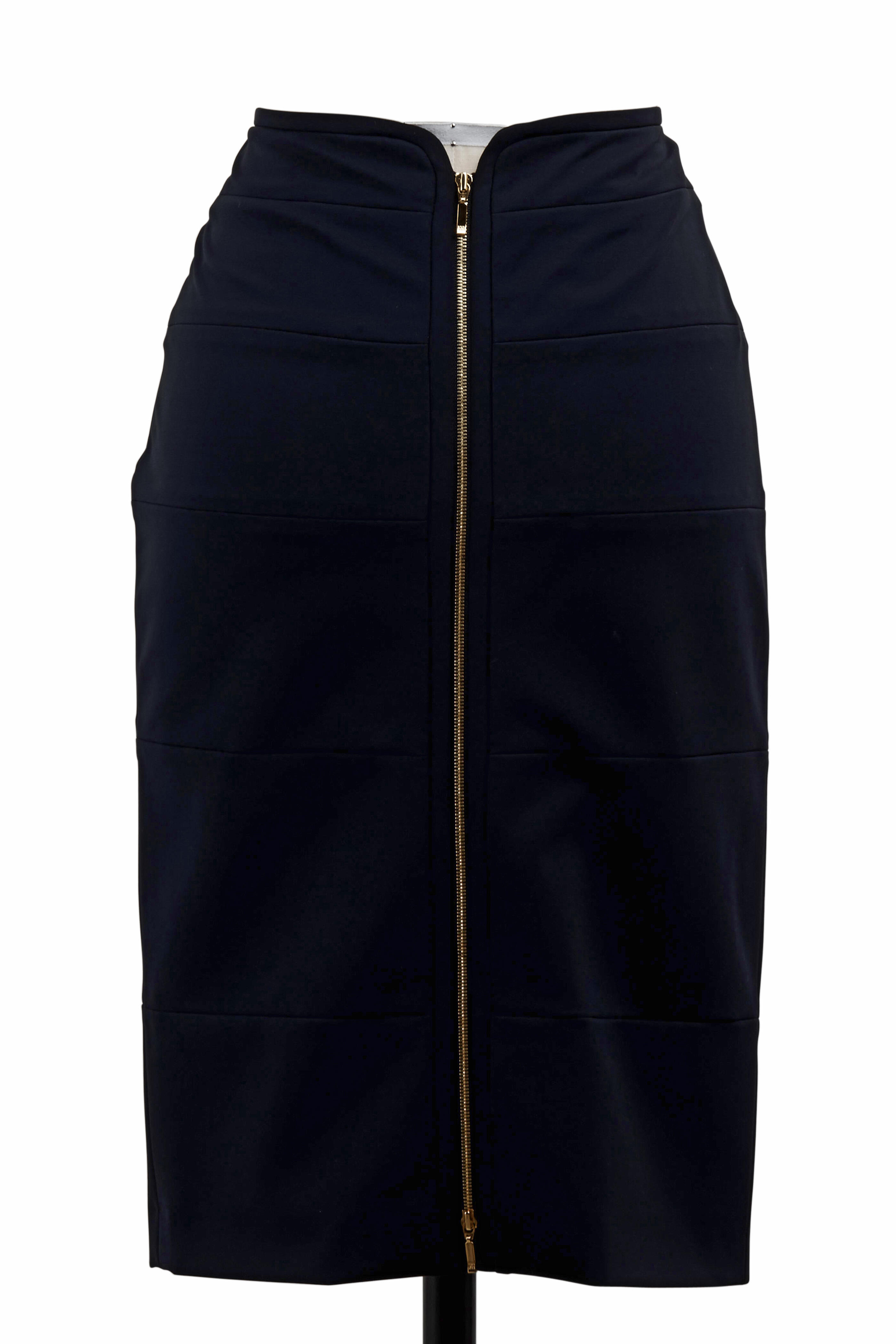Escada - Navy Blue Scuba Skirt