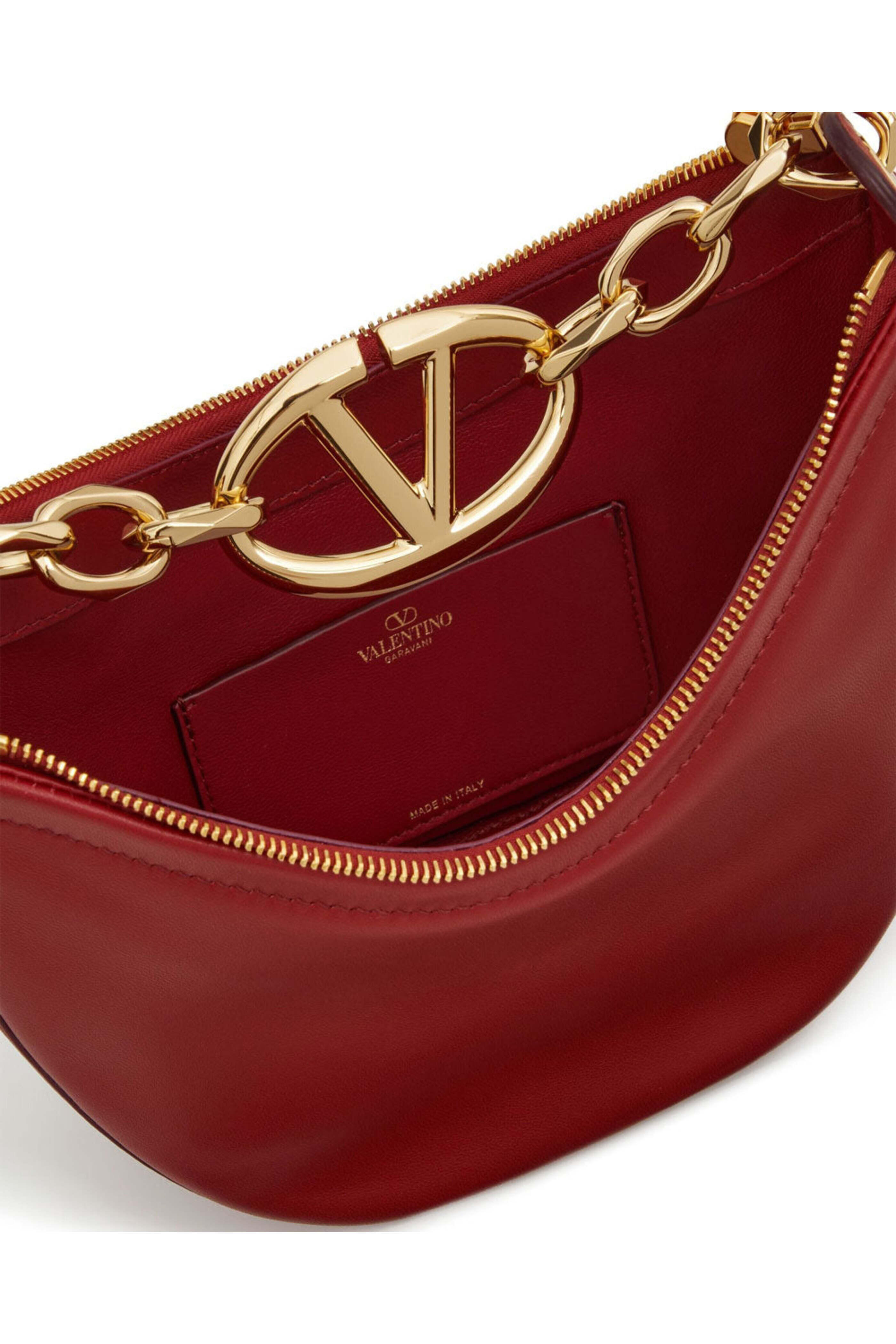 Valentino Garavani - Mini Moon Vlogo Hobo Bag in Rosso