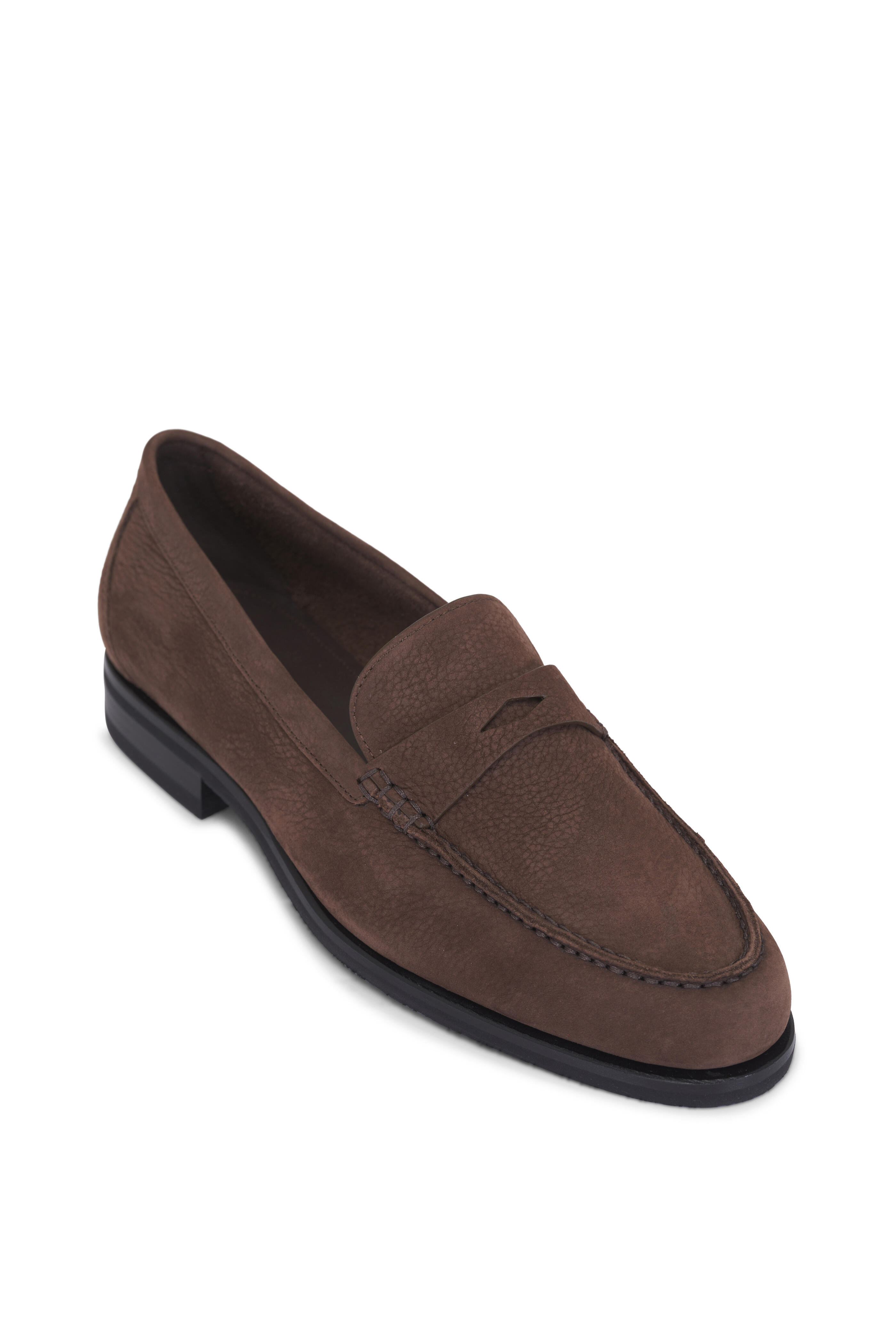 Santoni - Haileigh Brown Exclusive Suede Penny Loafer