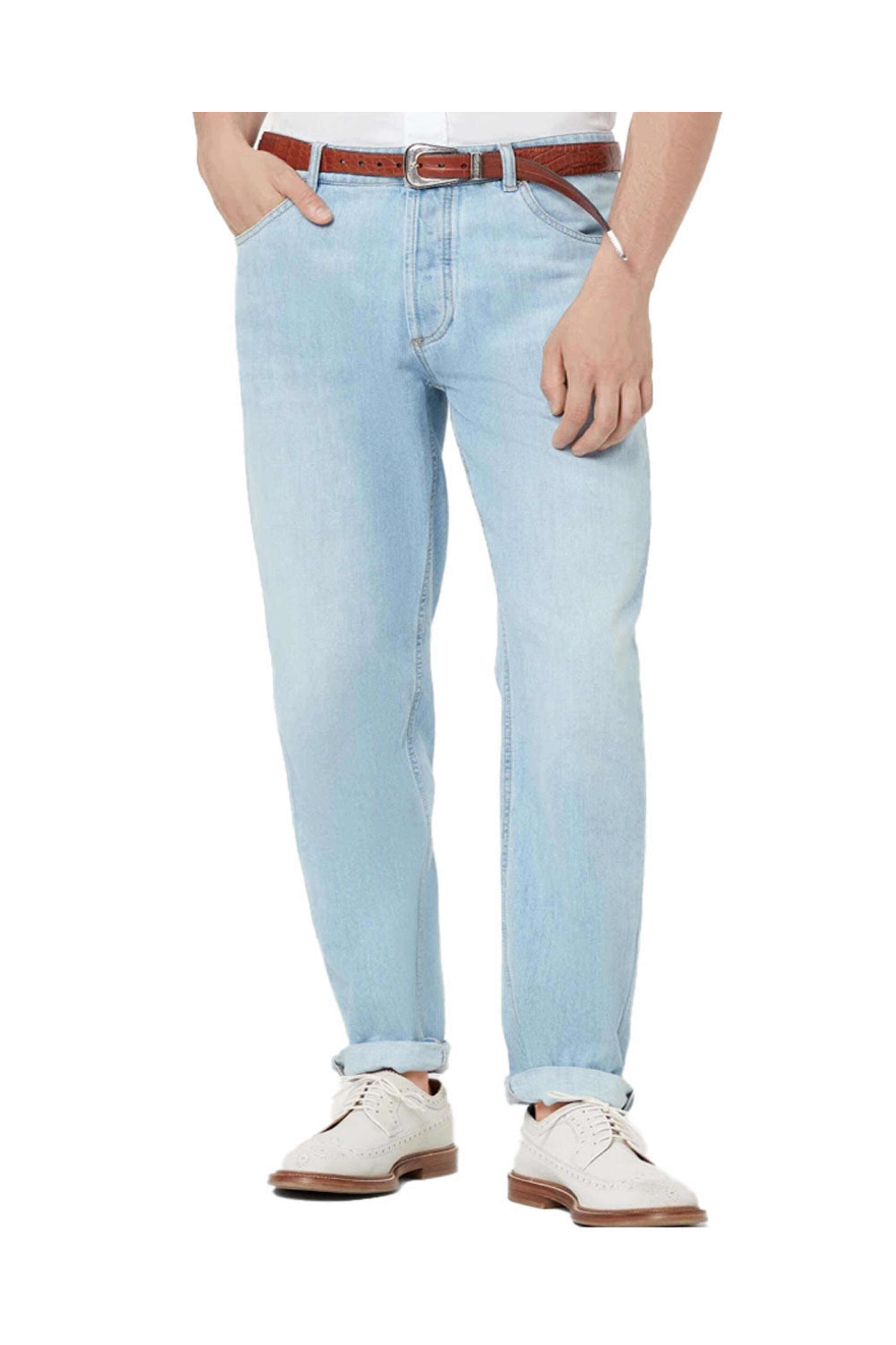 Brunello Cucinelli - Light Wash Denim 5 Pocket Pant