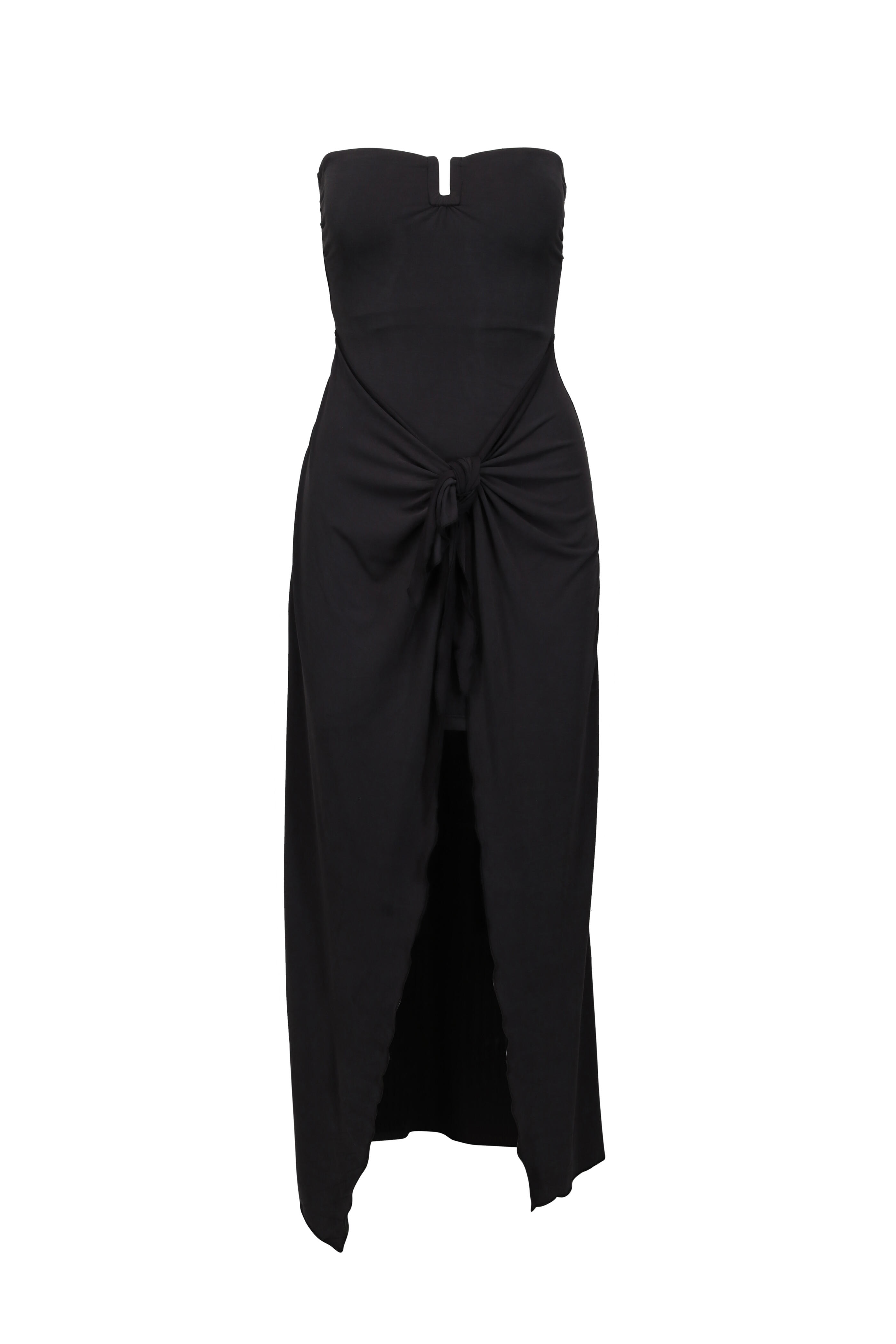 Lspace - Noah Black Wrap Midi Dress - view 1
