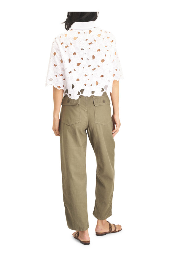 Nili Lotan Earl Olive Fatigue Pant - view 4
