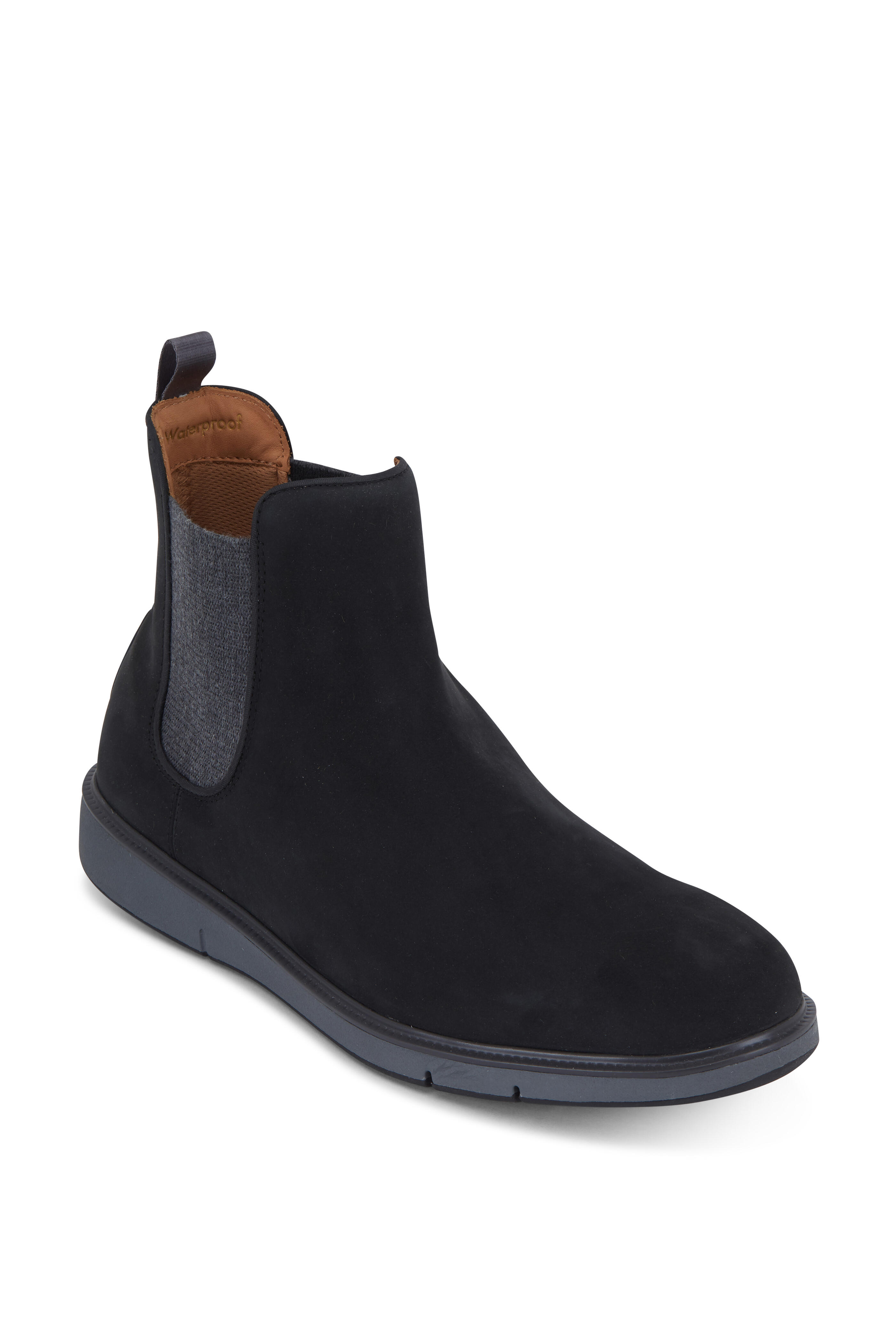 Swims - Motion Black & Charcoal Gray Suede Chelsea Boot display picture 1