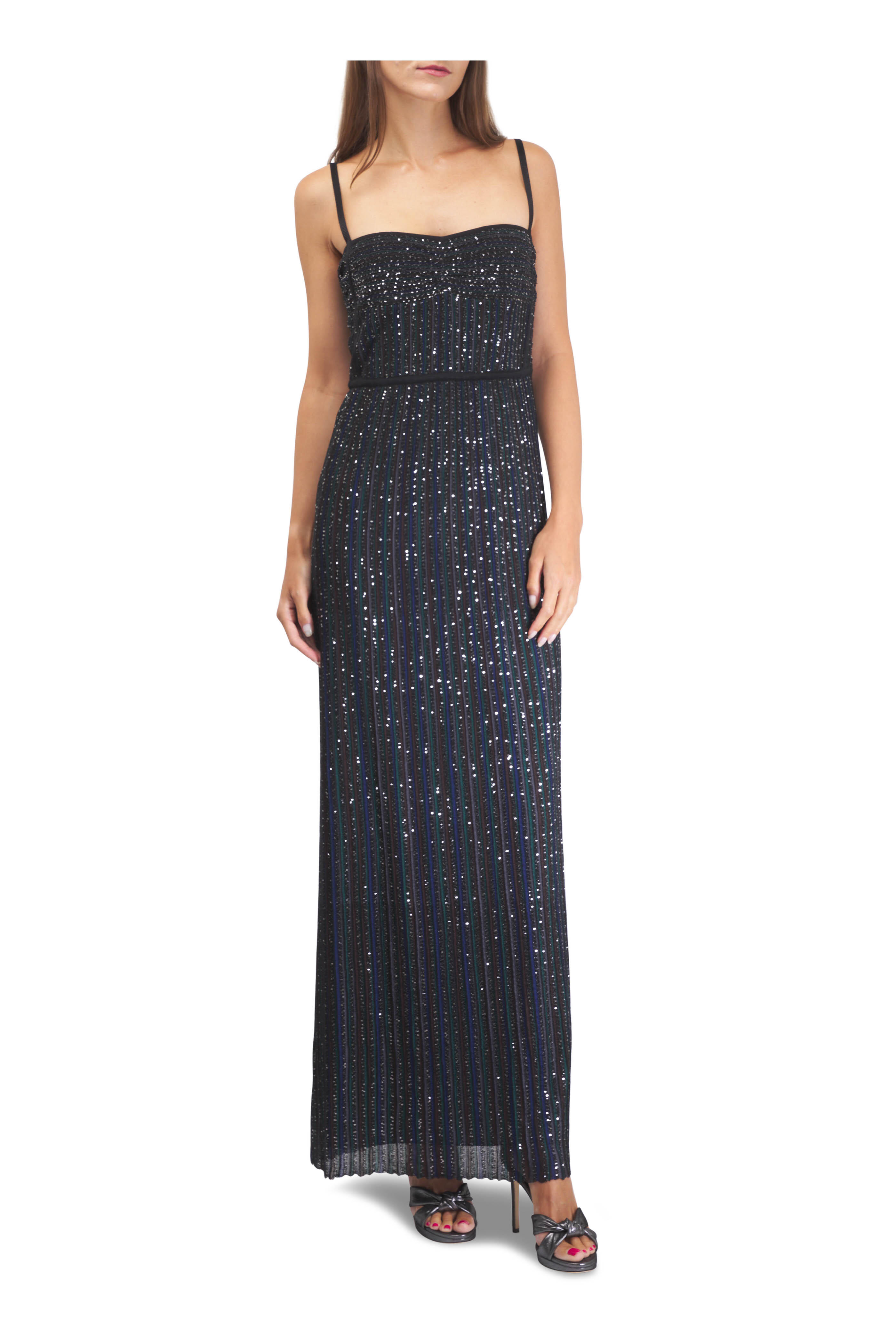 Missoni - Green & Black Sequin Maxi Dress