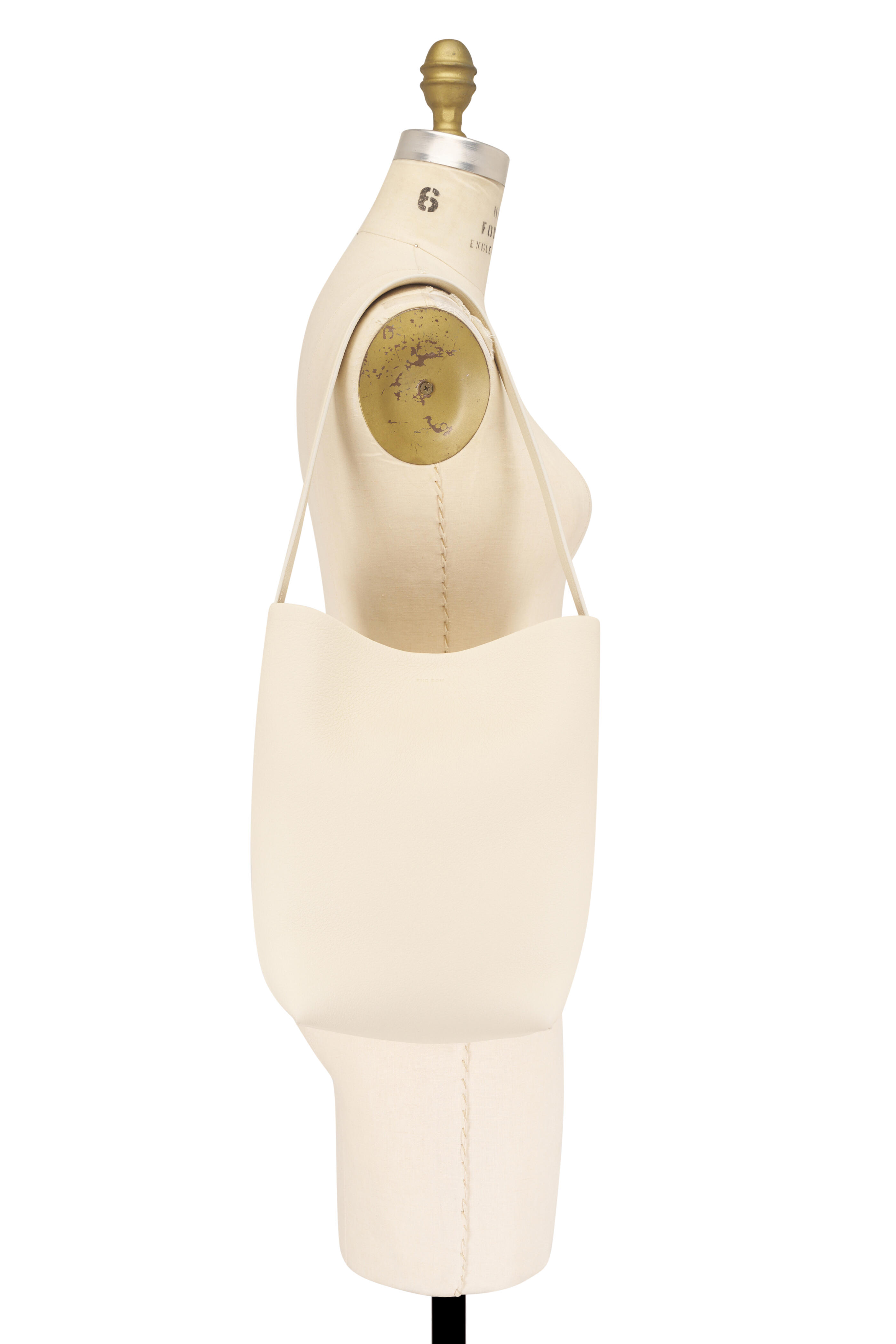 The Row - Medium N/S Park Ivory Leather Tote