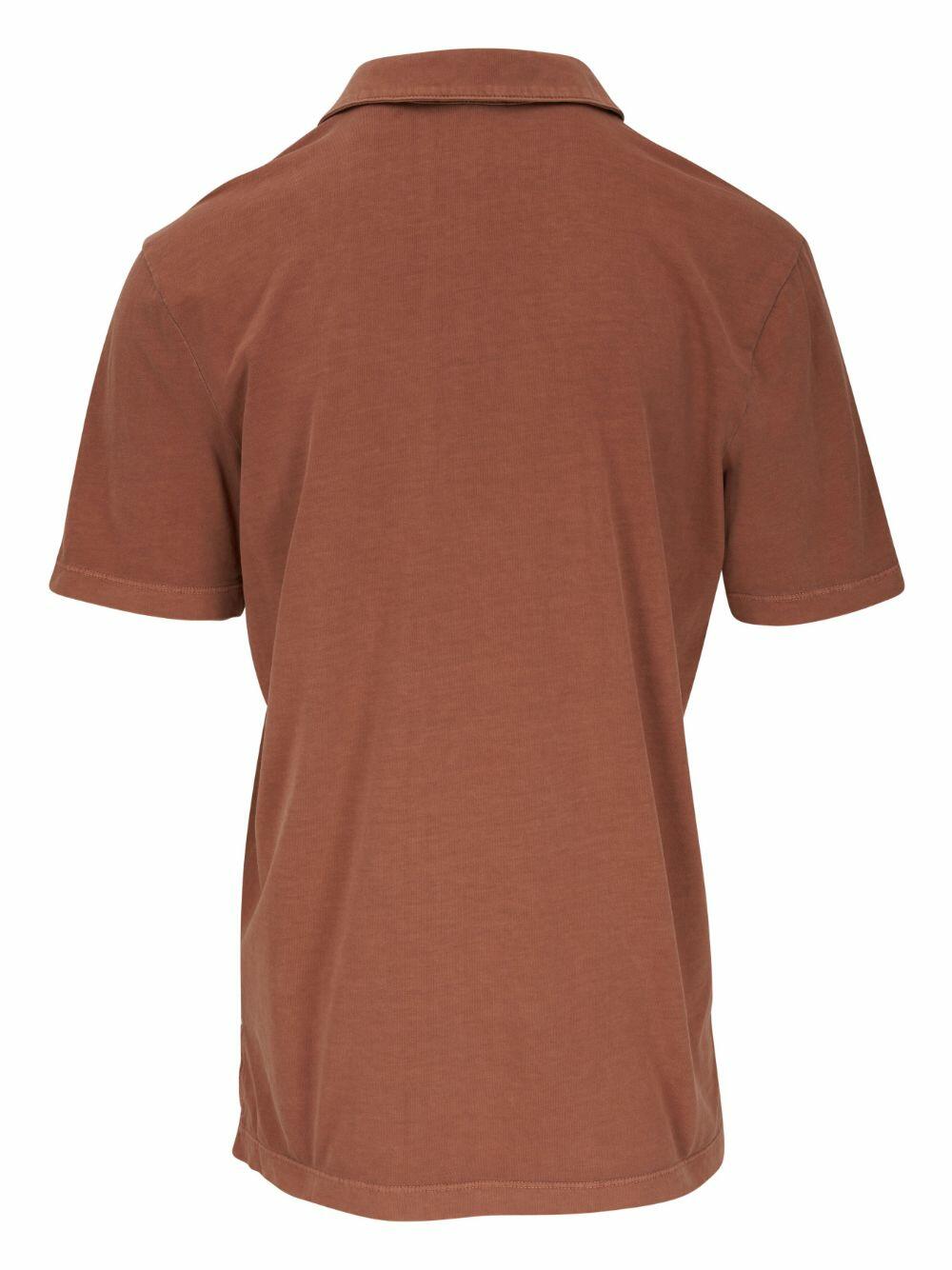 James Perse - Nougat Brushed Cotton Short Sleeve Polo