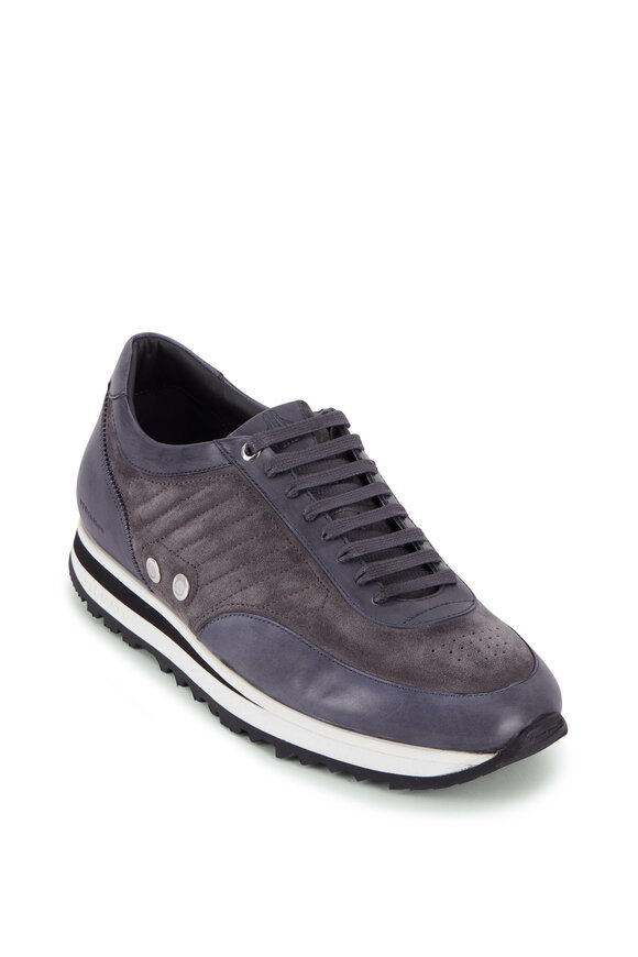 Di Bianco - Daytona Gray Suede & Leather Runner