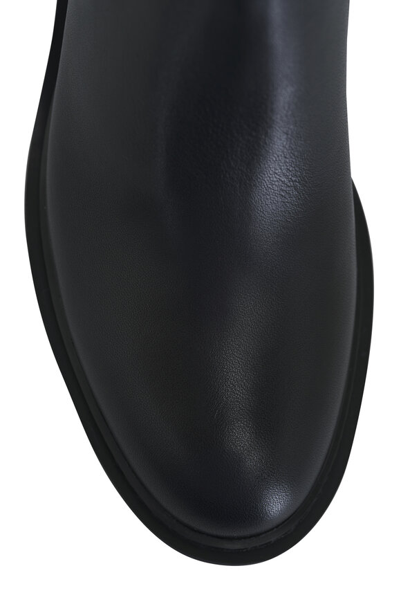 Santoni - Colette Black Leather Short Boot