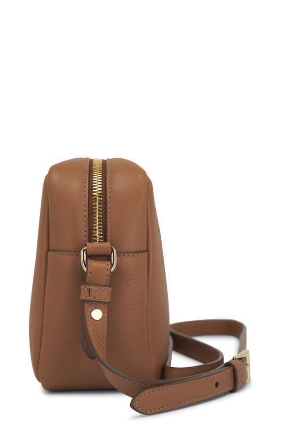 Prada - Zip Camera Caramel Soft Leather Crossbody Bag