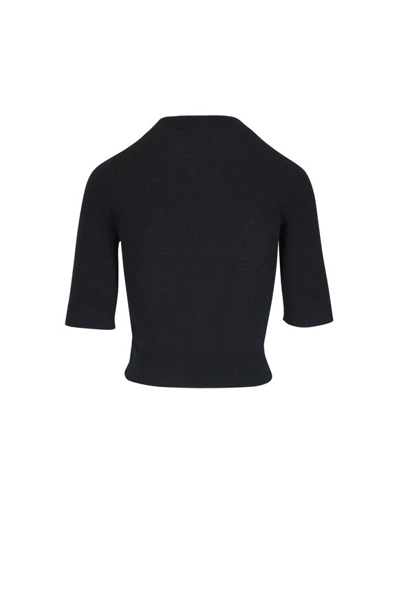 Le Kasha Chypre Black Organic Cashmere T-Shirt - view 3