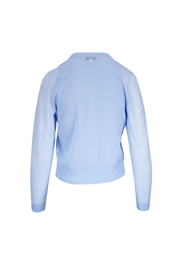 Miu Miu - Gray Cropped Wool & Cashmere Knit Cardigan