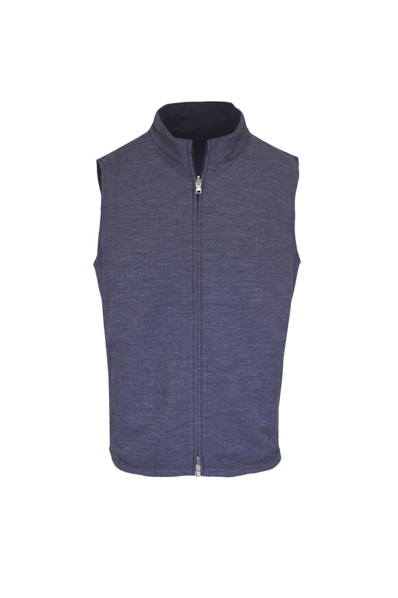Peter Millar Crown Crafted Ryder Navy Blue Reversible Vest - view 3