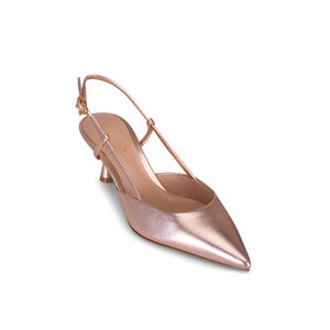 Gianvito Rossi - Ascent Rose Gold Leather Slingback, 55m