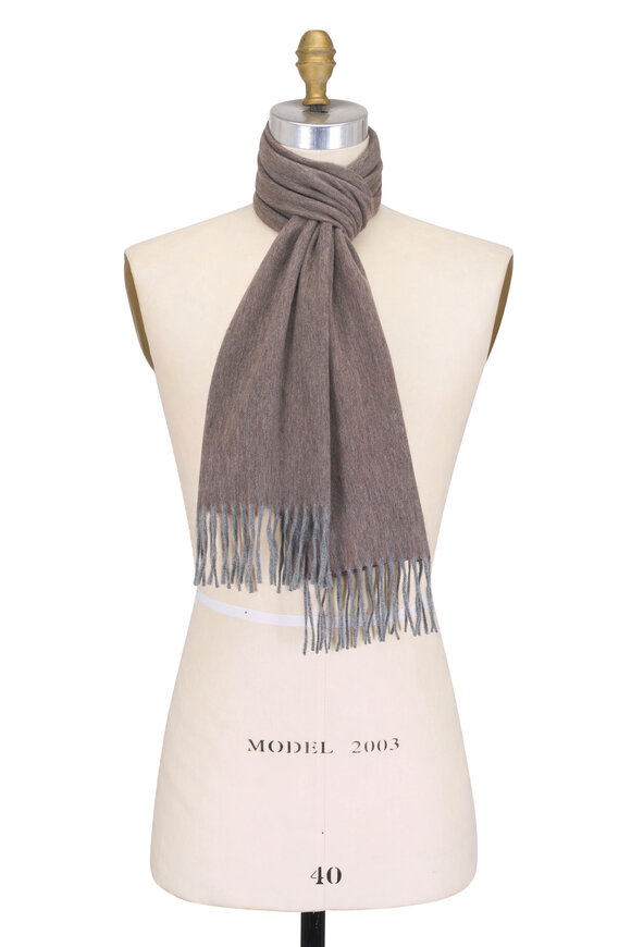 Alex Begg Aaran Brown Cashmere Scarf