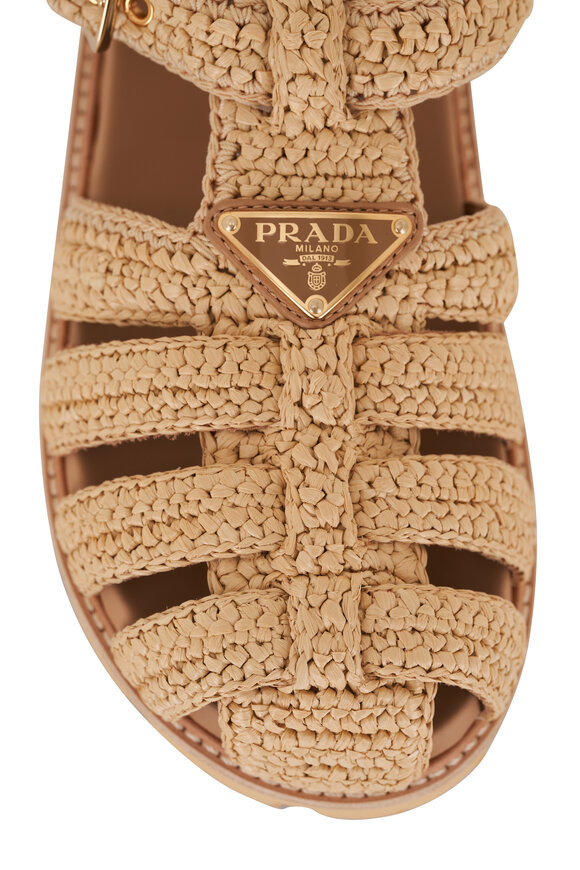 Prada - Natural Crochet Fisherman Sandal