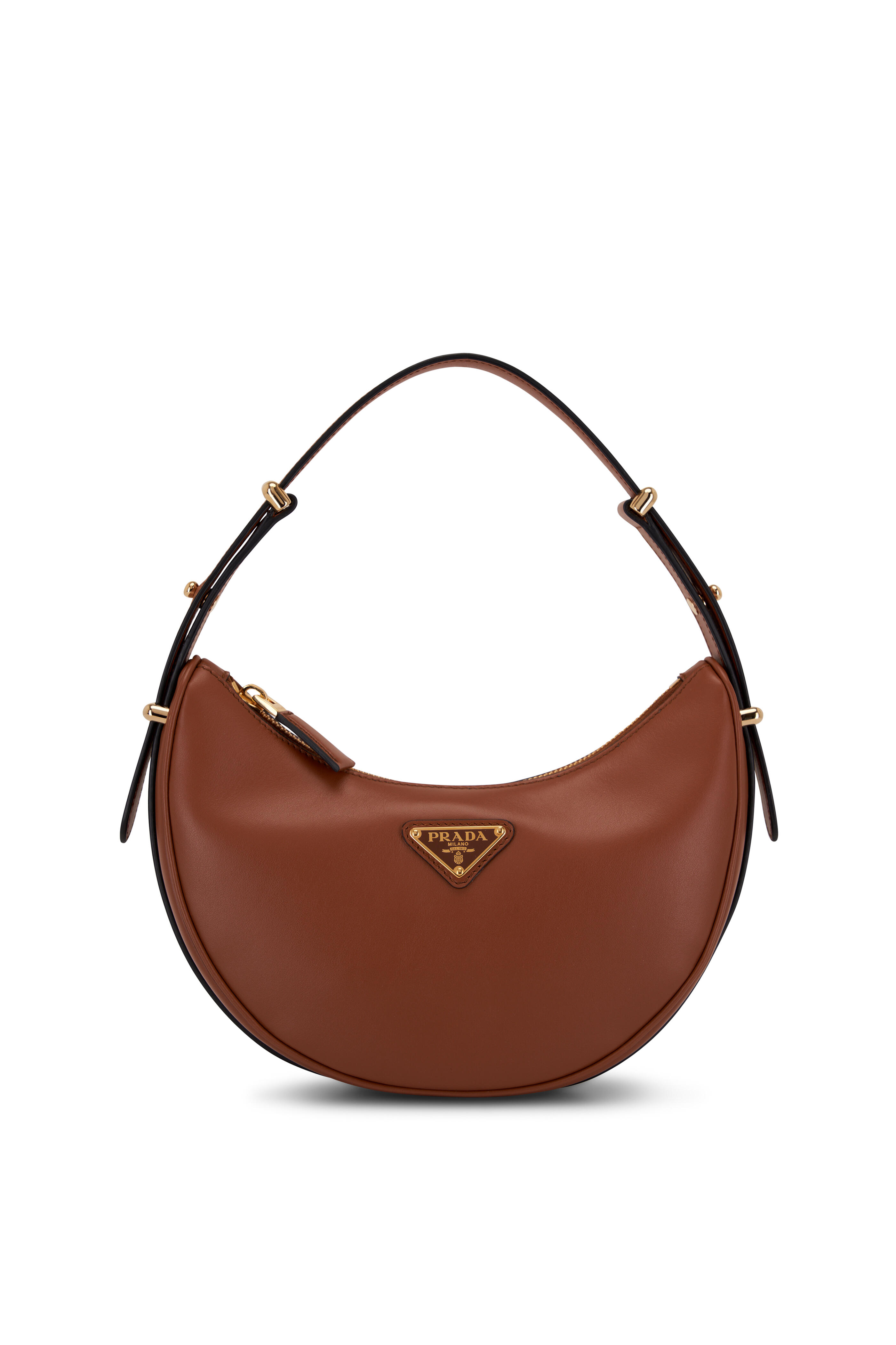 Brown Prada Leather Shoulder Bag