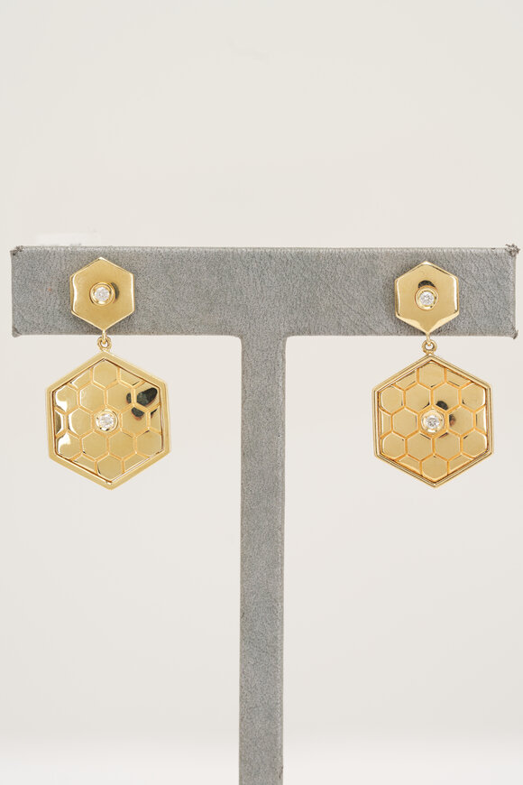 Miseno 18k Yellow Gold Diamond Baia Sommersa Earring