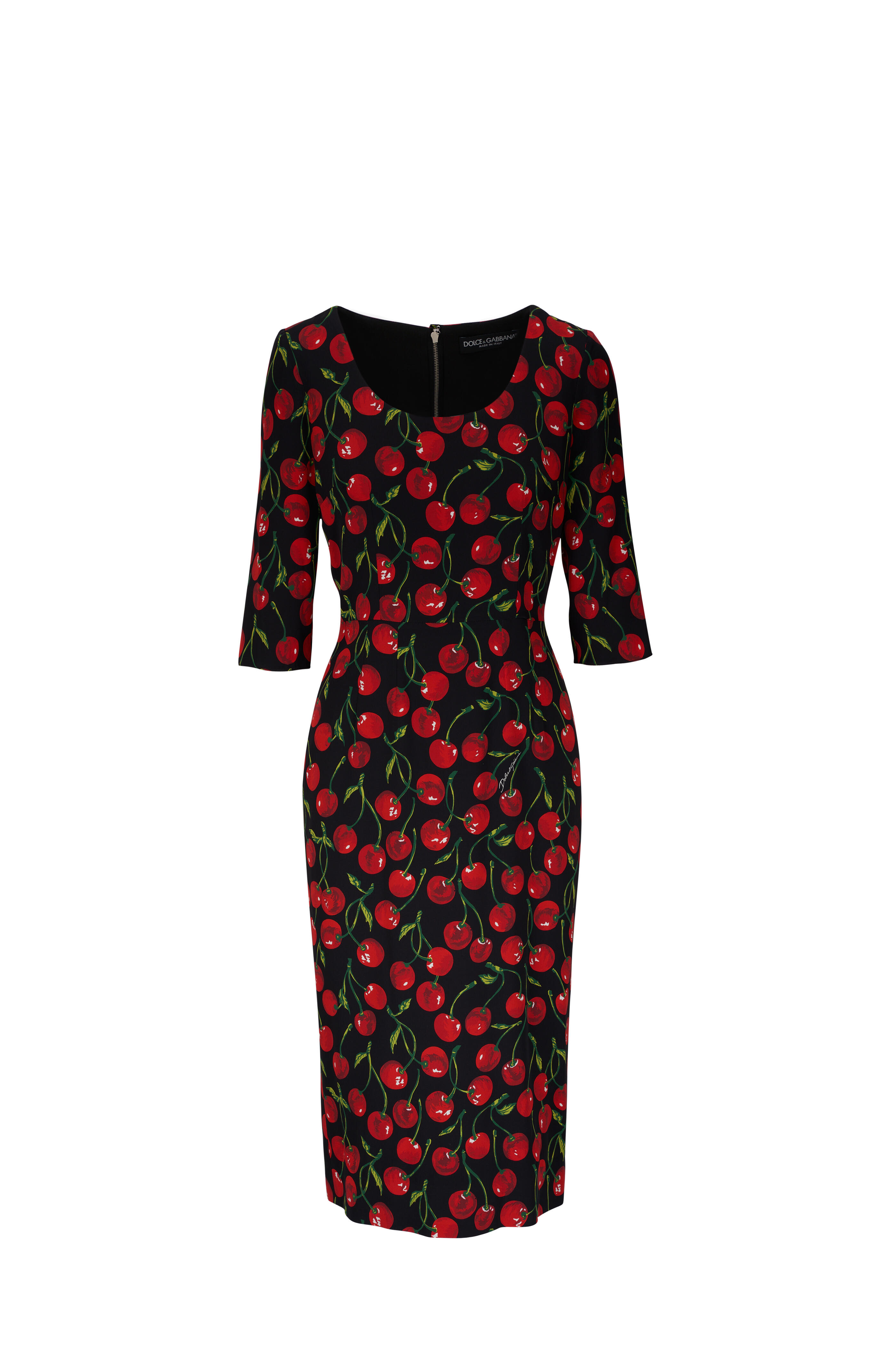 ●Dolce&Gabbana●Cherry print ショート ドレス Dolce&Gabbana Cherry Print Long-Sleeve Minidress | Saks