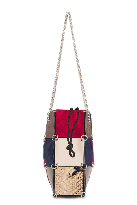Khaite Mini Emma Ruby Multi Leather Patchwork Tote - view 4