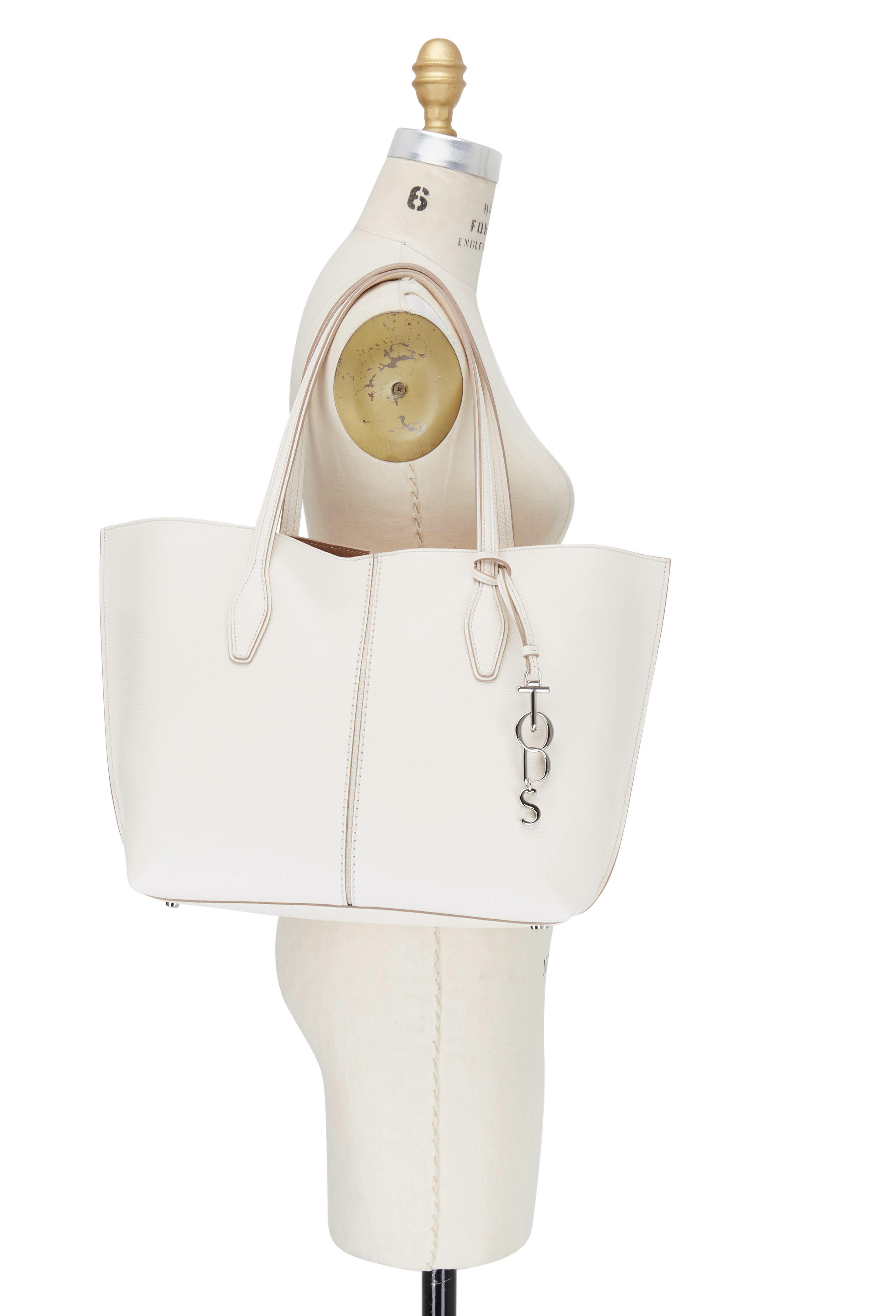 トートバッグ TODS Women Shoulder Bags XBWTSEA0100XSOB015 White Woman OFF WHITE Tod's Di Bag in Leather Medium