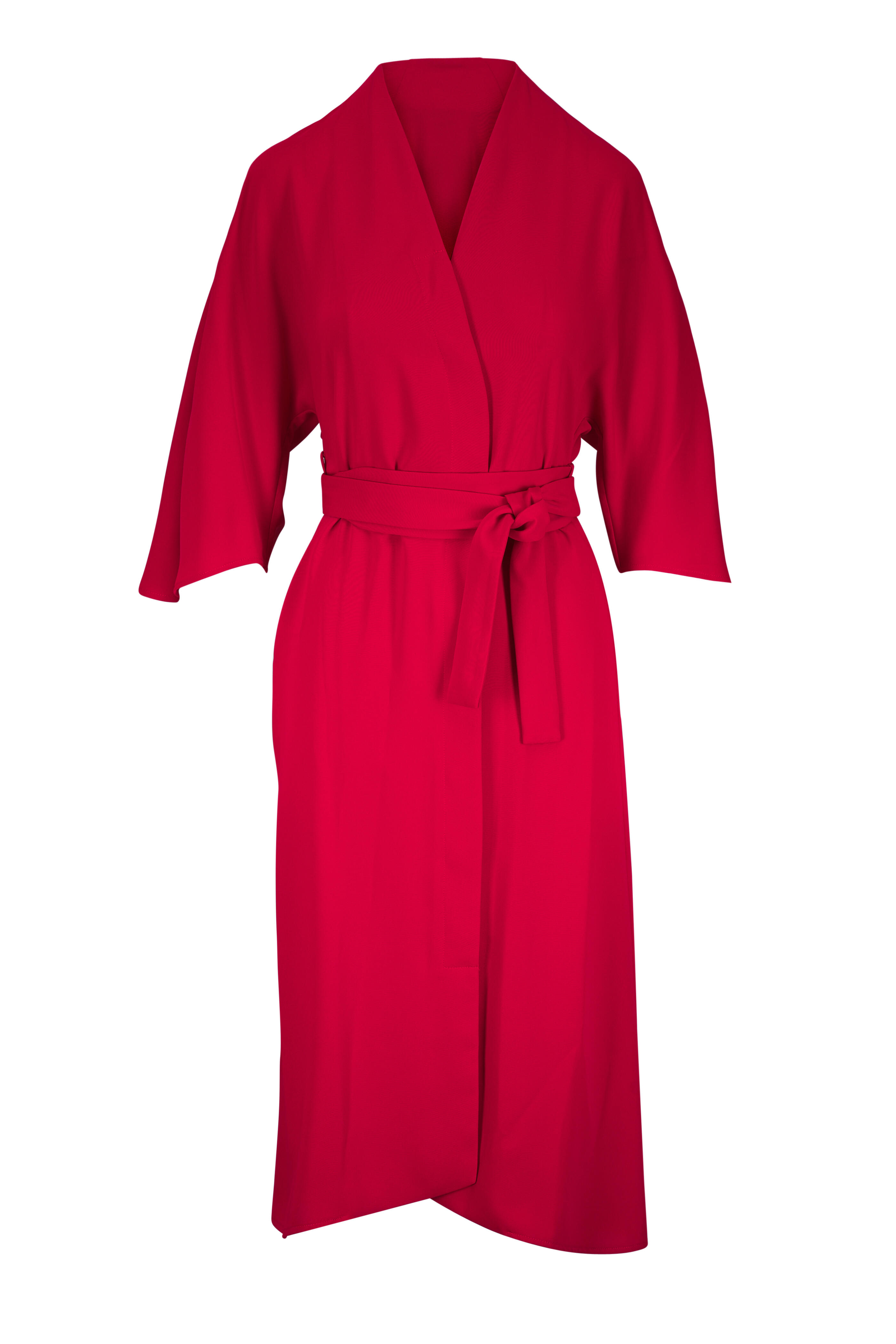 KZ_K Studio - Cinnabar Vermillion Wrap Dress