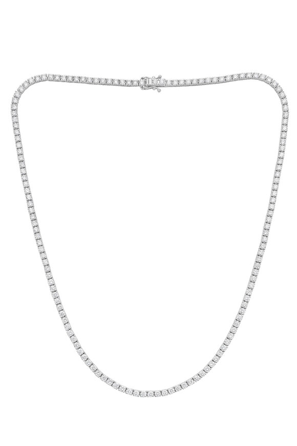 Diana M Jewels 18k White Gold Round Diamond Tennis Necklace - view 1
