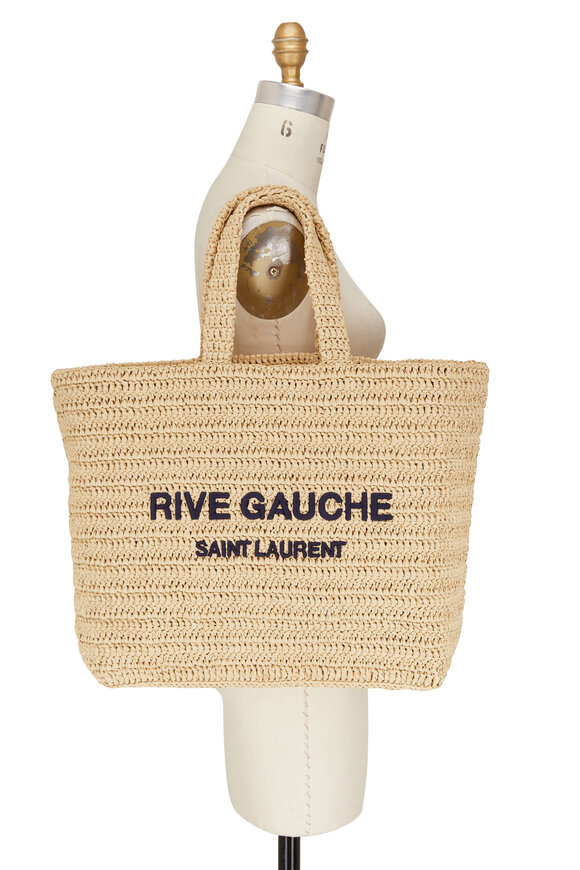 Saint Laurent - Natural Raffia Rive Gauche Tote