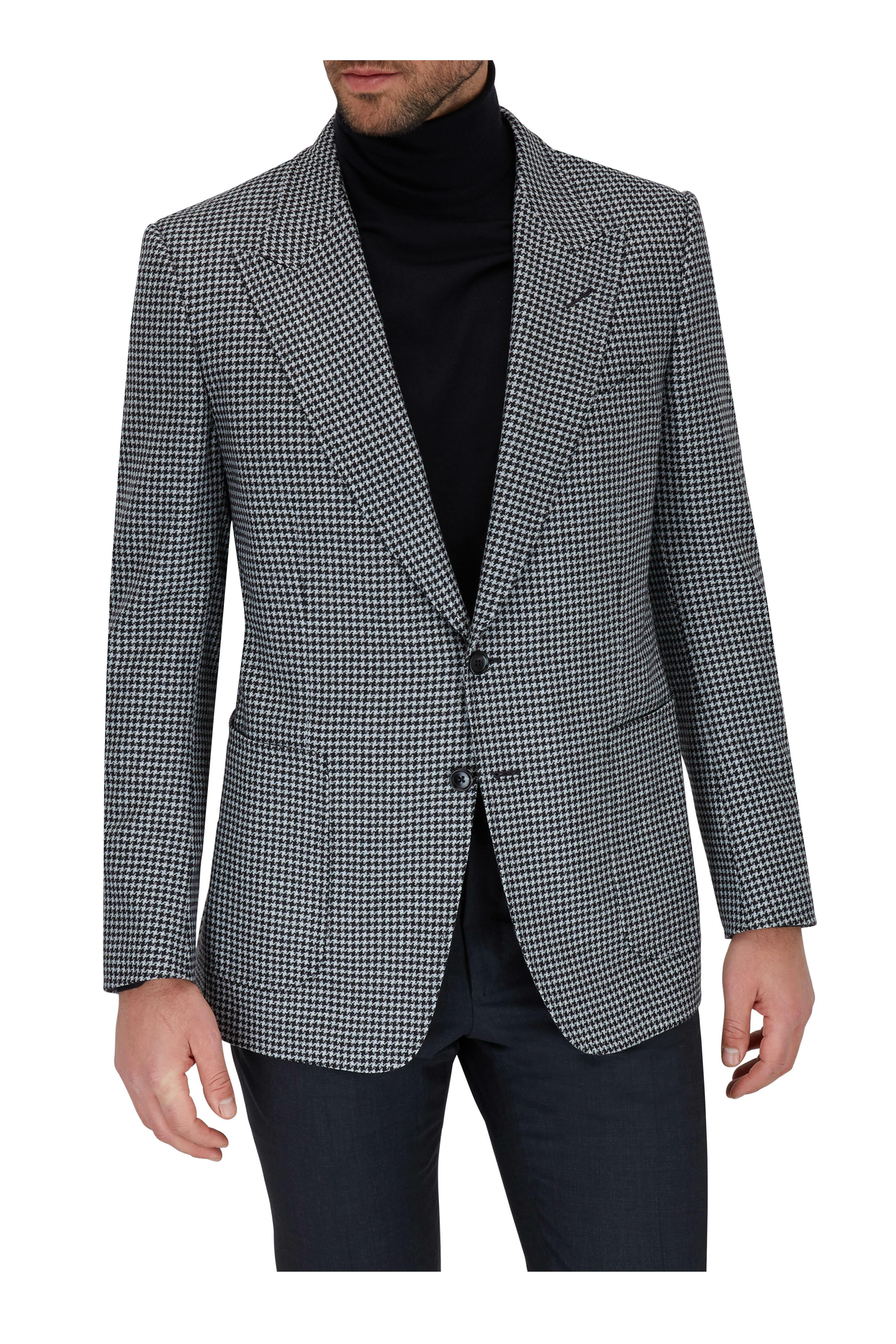 Tom Ford - Shelton Gray Houndstooth Wool Sportcoat