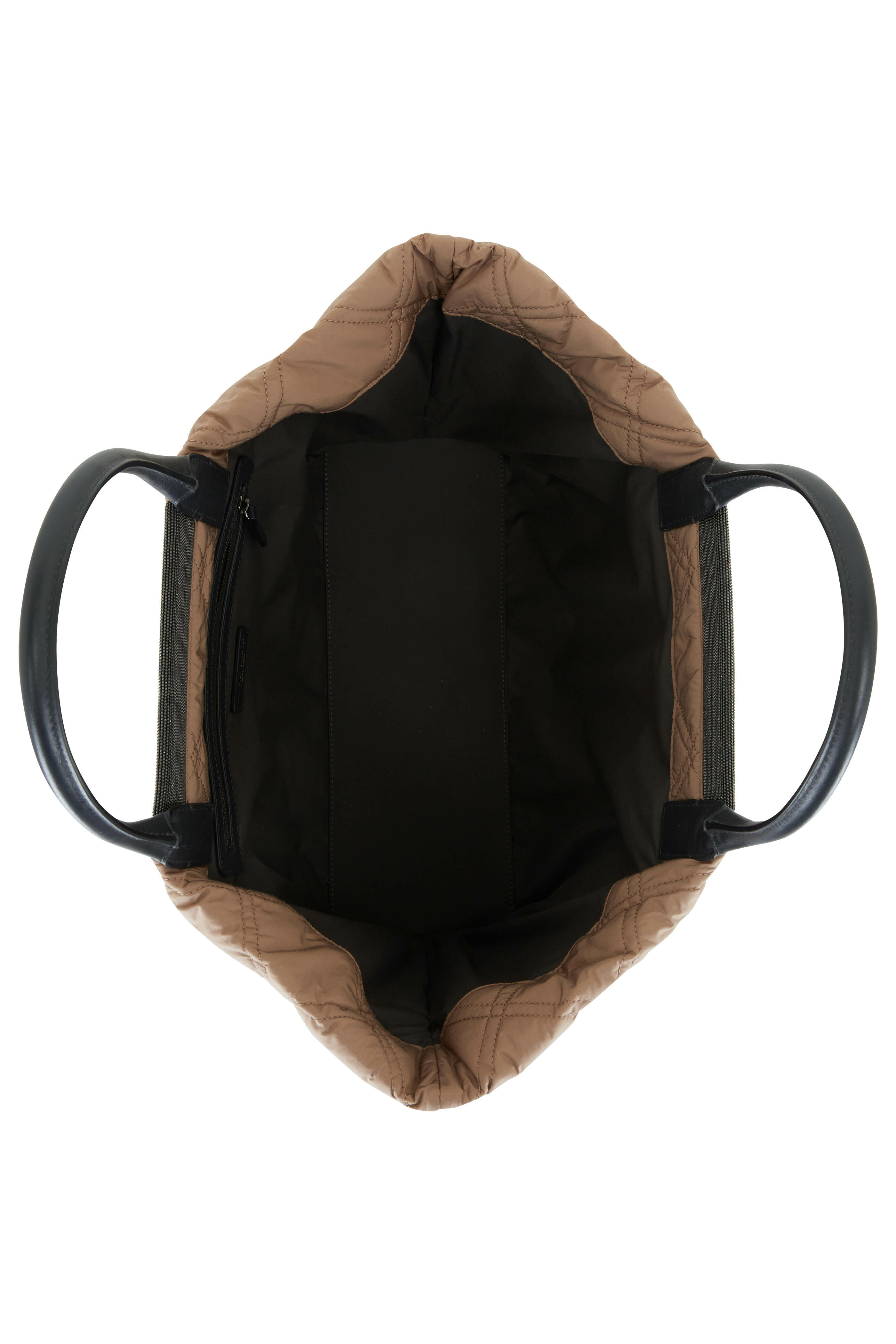 Brunello Cucinelli - Chocolate Quilted Taffeta Tote