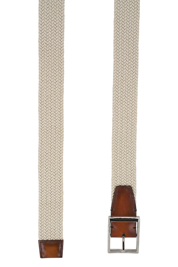 Berluti - Off White Woven Belt