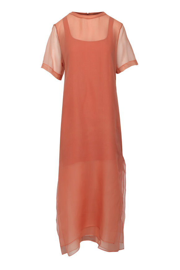 Brunello Cucinelli - Tangerine Twill Dress | Mitchell Stores