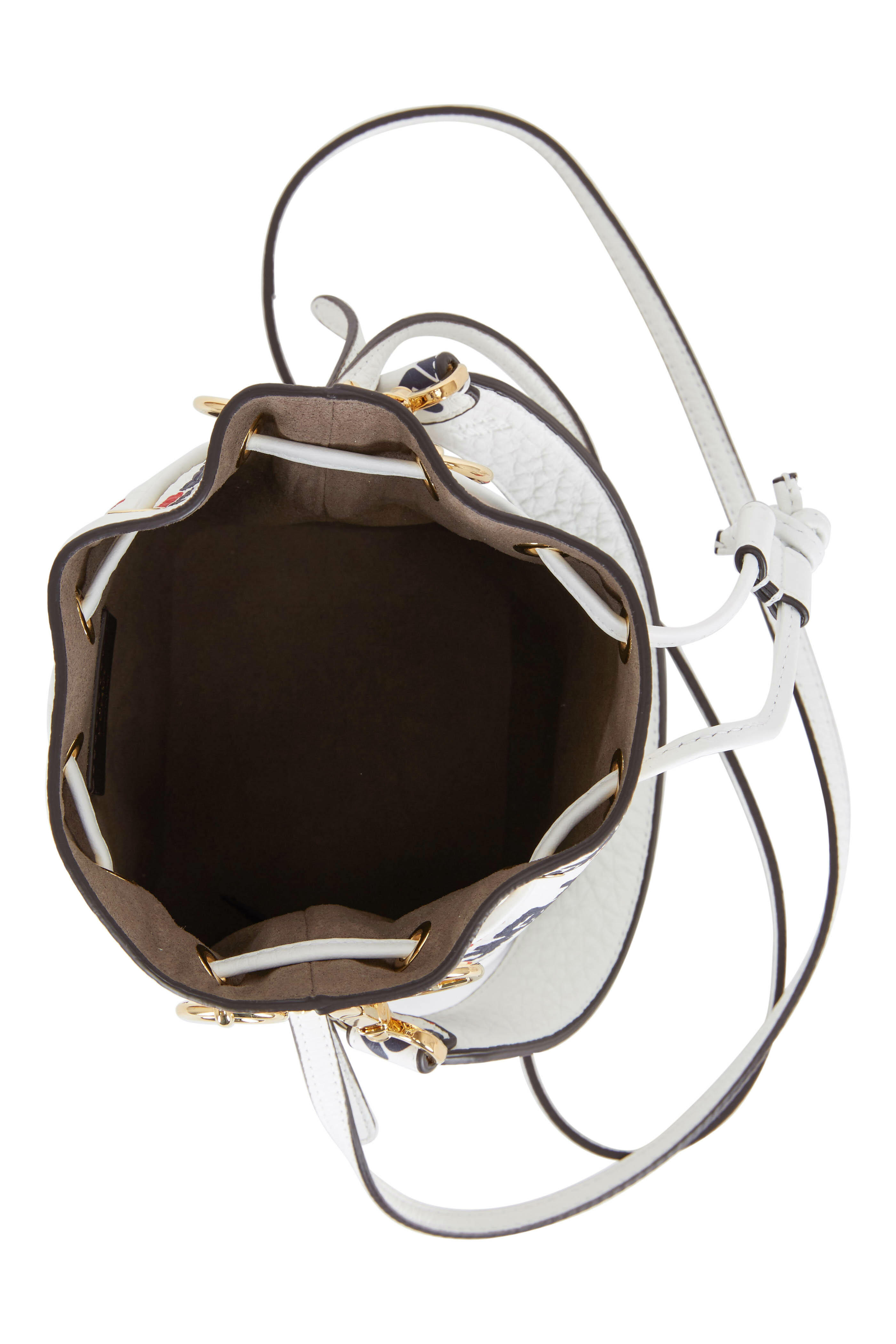 Fendi - Mon Tresor White Logo Mania Mini Bucket Bag