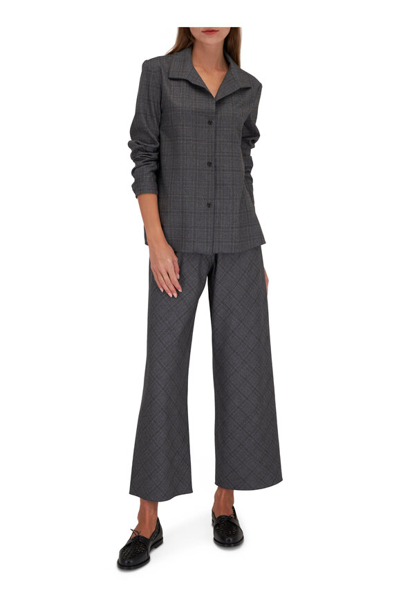 Peter Cohen - Cropped Gray Glen Plaid Pant 