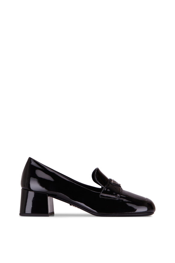 Prada - Black Patent Leather Logo Loafer, 45mm