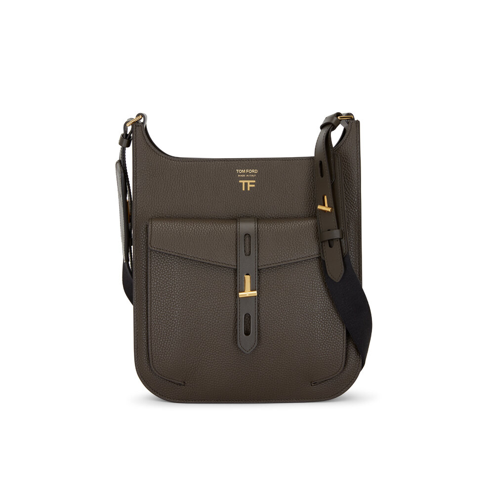 【関税込み】TOM FORD カーキ ミディアム クロスボディバッグ TOM FORDのカーキ ミディアム クロスボディバッグがセール中