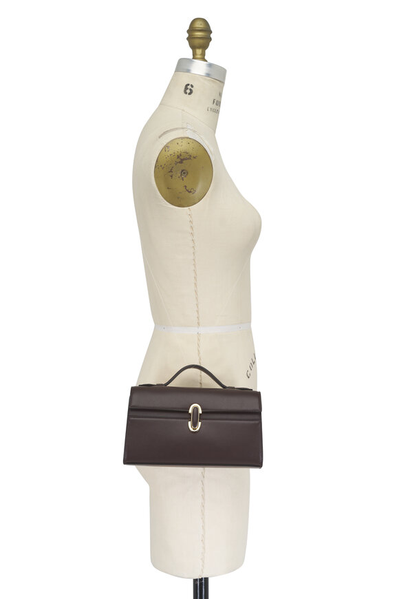 Savette Symmetry Pochette Coffee Leather Top Handle Bag - view 5