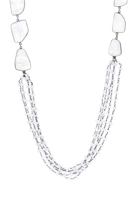Loriann - Sterling Silver Moonstone Accessory Chain