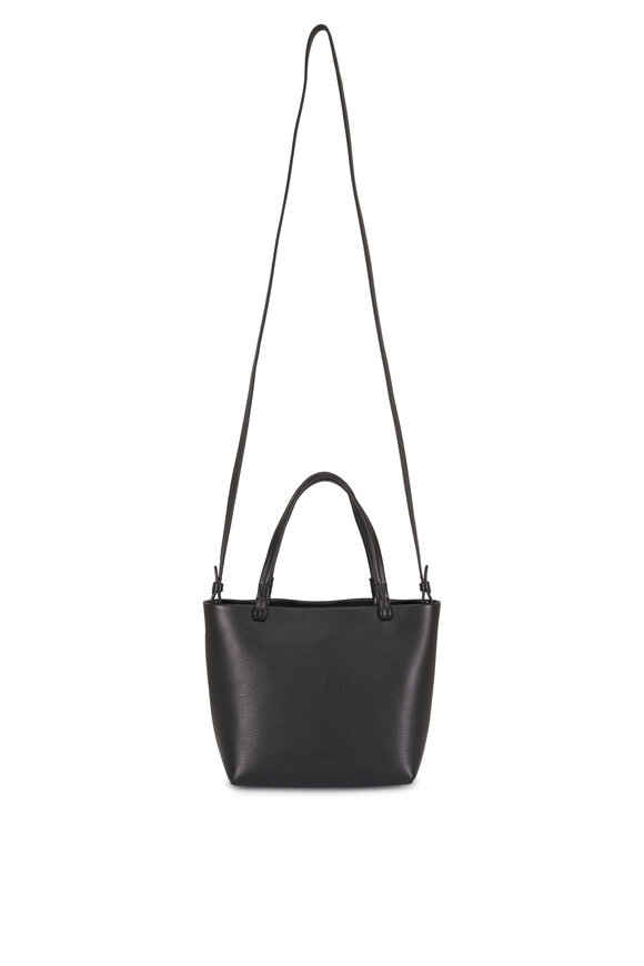The Row Small Park Black Grained Leather Tote - view 2