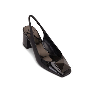★VIP価格SALE★Valentino Garavani★レザー ミュール Valentino Garavani - Rockstud Opal Gray Leather Slingback