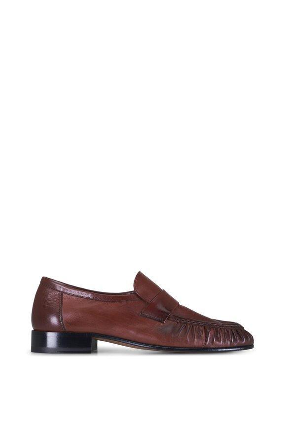 The Row Chestnut Soft Leather Loafer - view 2