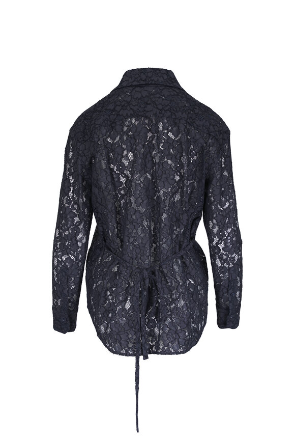 Dorothee Schumacher Powerful Lace Gray Pearl Blouse - view 2