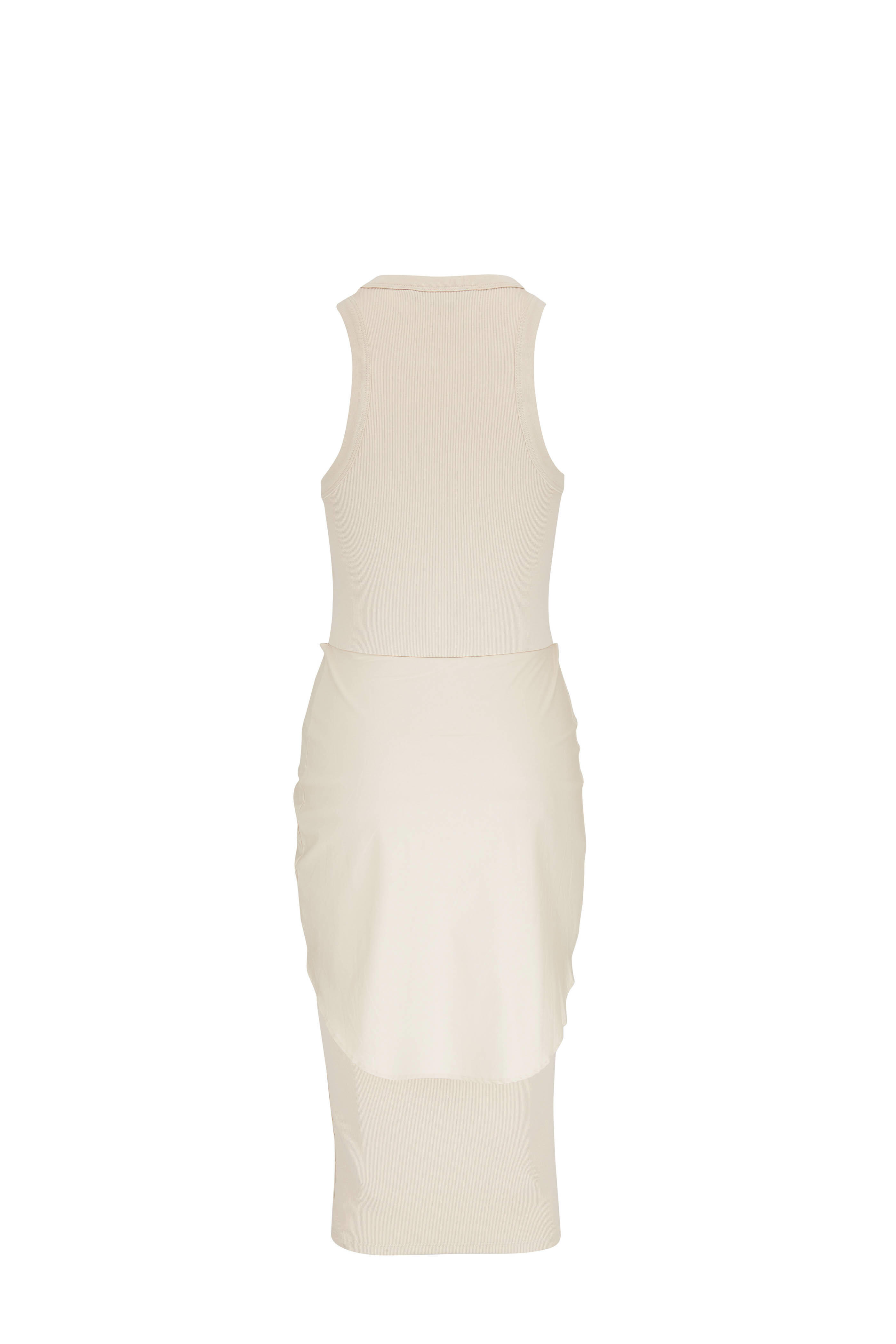 Veronica Beard - Odeon Limestone Ribbed Racerback Tank Dress