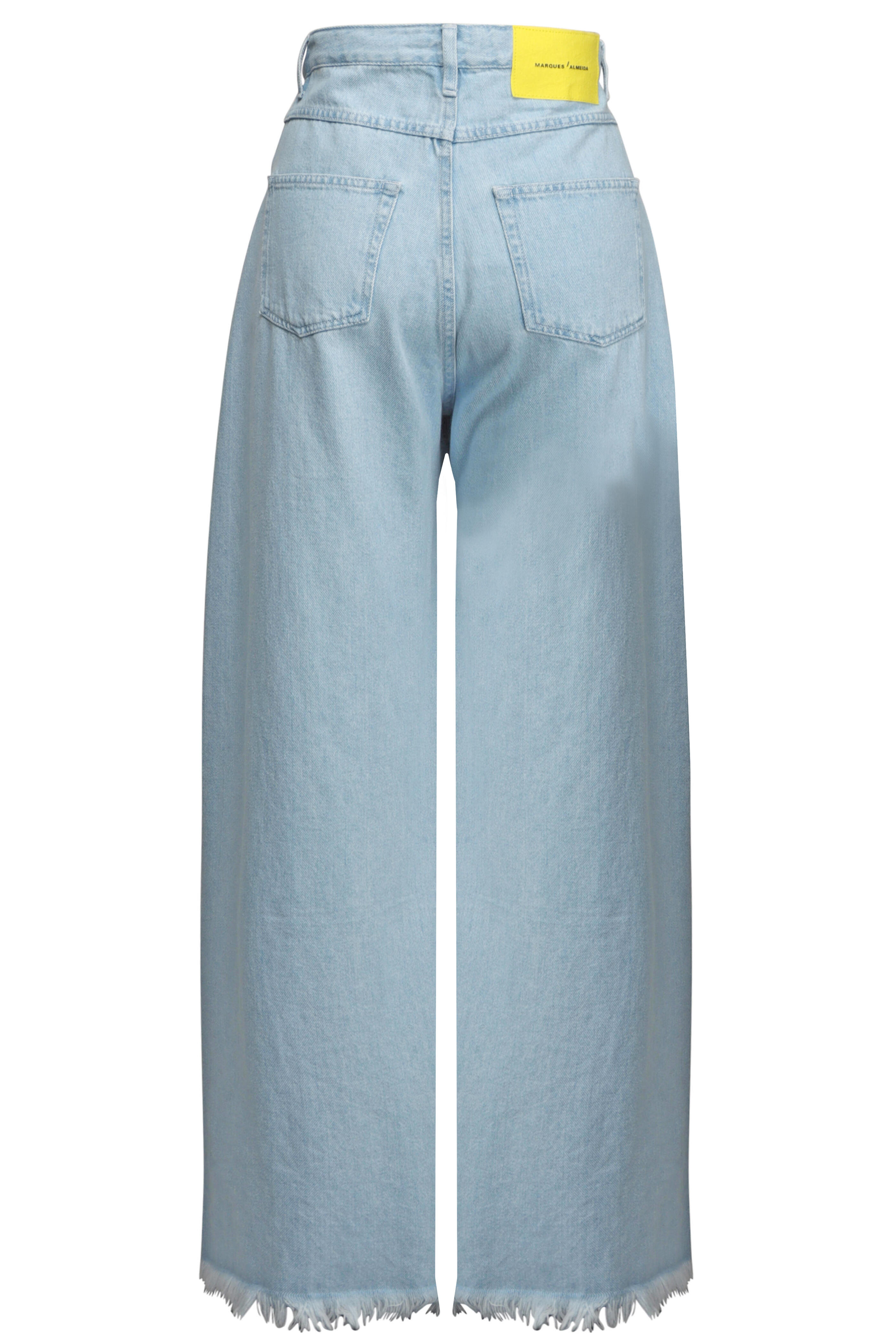 Marques ' Almeida - Flower Embroidered Boyfriend Jean in Baby Blue
