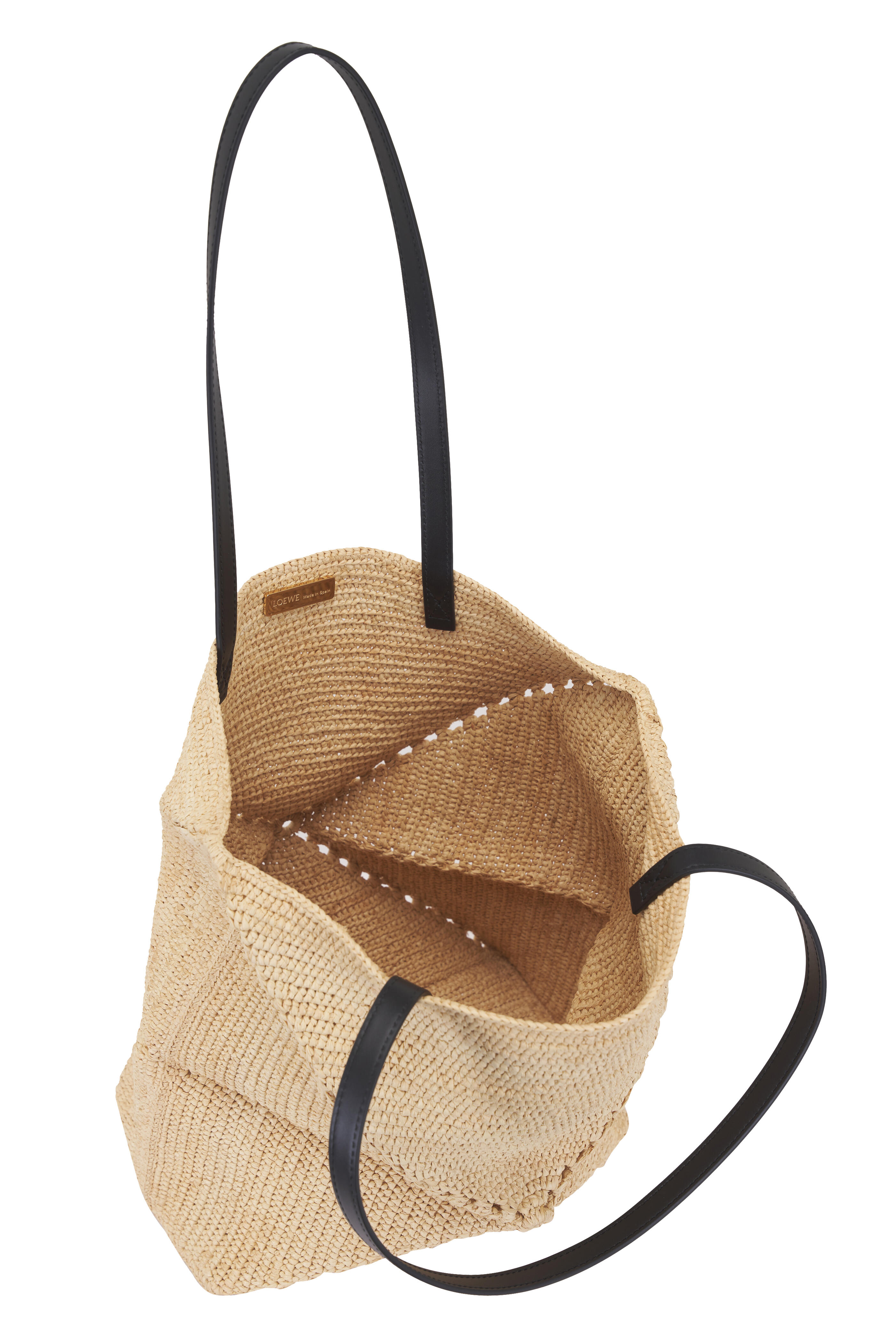 Loewe - Medium Puzzle Fold Raffia Tote | Mitchell Stores